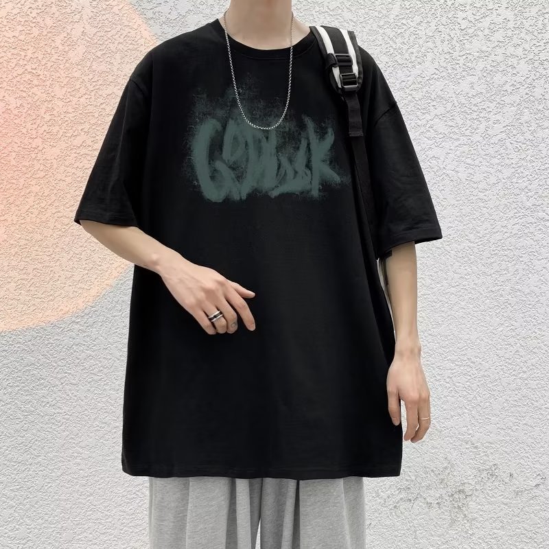Pure cotton t-shirt black