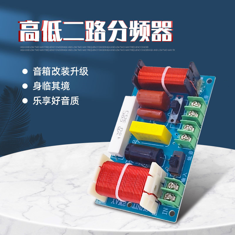 Divisor de frecuencia alta y baja de dos vías divisor de frecuencia altavoz de estantería modificado de alta fidelidad audio Crossover de alta fidelidad sonido dividido