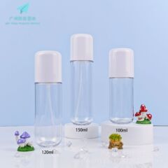 スポット 100-150 ミリリットルフラットショルダー丸底厚壁ナノスプレーボトルトナー保湿ファインミストボトルスキンケアクリームボトル