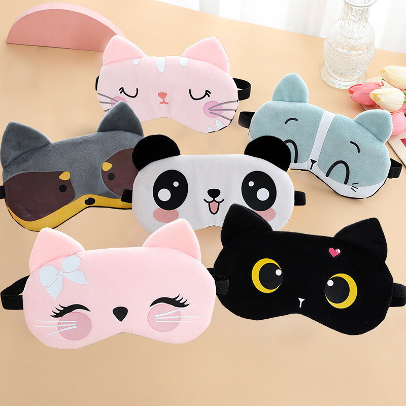Plush Eye Mask for Eye Protection, Student Nap, Summer Cooling, Shading, Fatigue Relief, Cartoon Cat Sleep Special Delivery Plush Eye Mask for Eye Protection, Student Nap, Summer Cooling, Shading, Fatigue Relief, Cartoon Cat Sleep Special Delivery