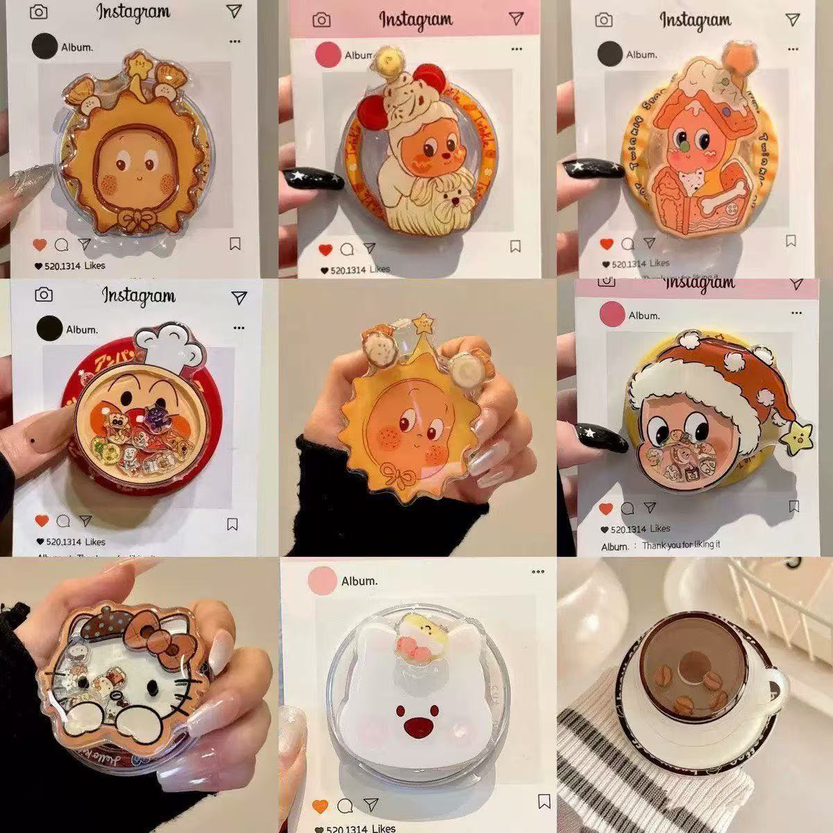 Cartoon Star Villain Puppy Suitable for Magsafe Magnetic Holder with Strong Adsorption Force and Retractable Desktop Airbag for Women