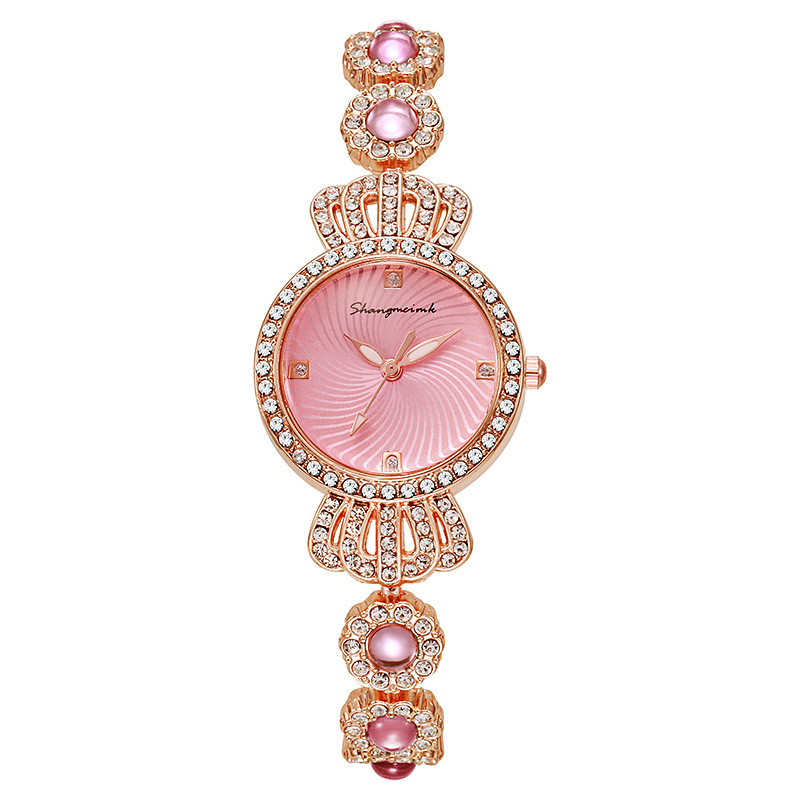 Douyin Live Calcedonia Reloj de pulsera Corona Joyería Moda Reloj para mujer Reloj para mujer Reloj de cuarzo