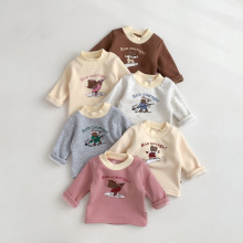 儿童童装时尚卡通婴幼儿加绒卫衣2024秋冬新款小童洋气宝宝卫衣服