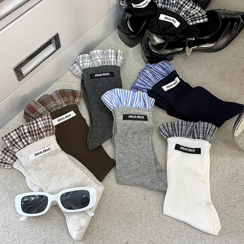 Calcetines de primavera y verano, calcetines delgadas de mujer al por mayor, etiqueta de encaje dulce, calcetines transpirables, calcetines y calcetines