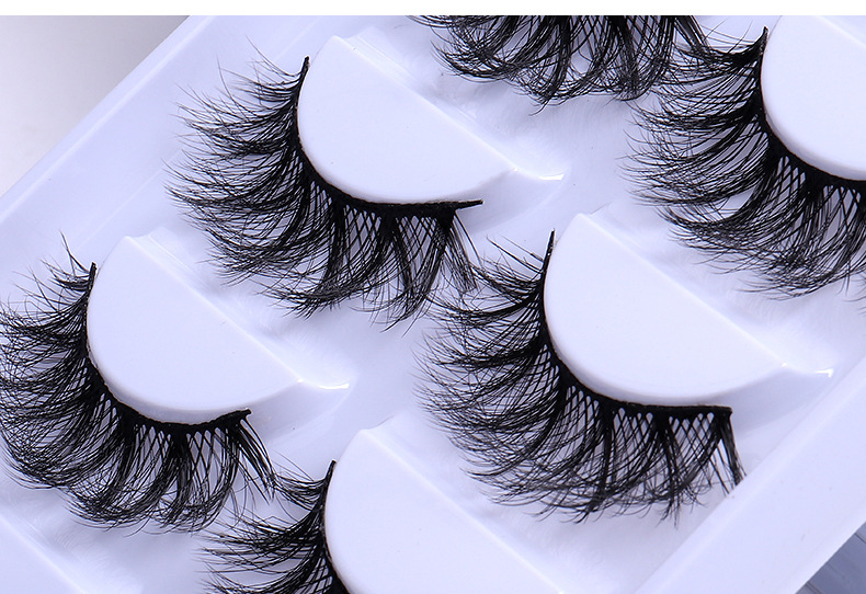 5 Pairs Of Short Natural Cross Multi-layer Thick Imitation Mink False Eyelashes display picture 7