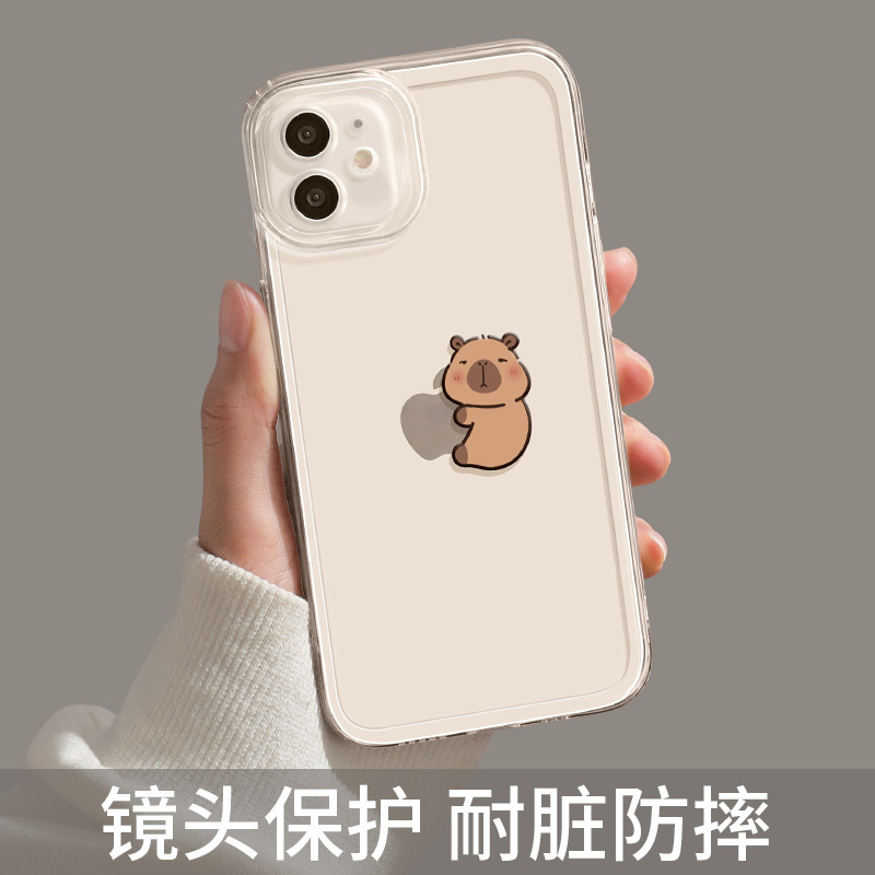 iphone16promax 携帯電話ケース Apple 15pro 新しい 14 カピバラ アップル 13 透明に適しています。|undefined