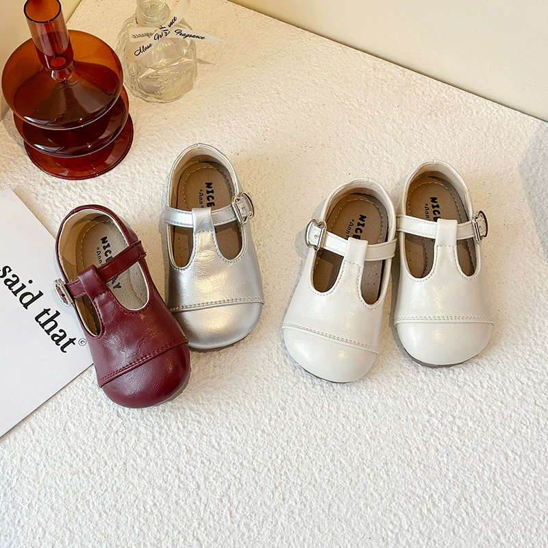 Children's demi-season shoes for leather shoes for princess, Korean style
