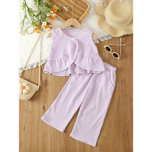 F 74814 Girls' plaid two-piece set Ůͯ���������׿羳��
