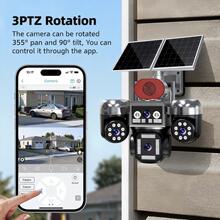 HiEasy AOV太阳能4G 四目 3云台 4 lens 3PTZ auto rota 800万