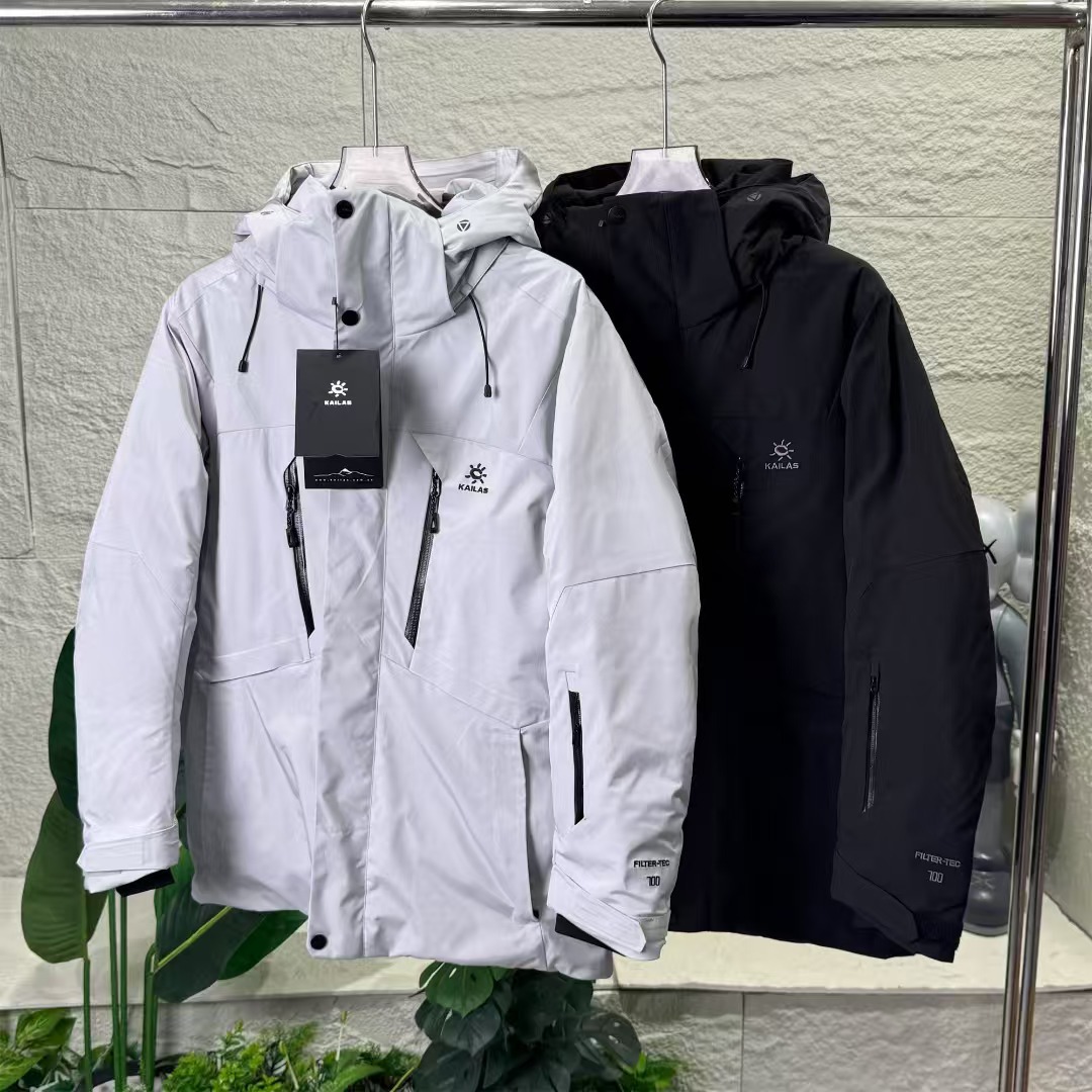 凯乐石蒙塔纳男女中长款户外羽绒服情侣款滑雪服 帽子可拆卸 代发