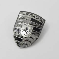 マカの黒化された車のロゴ、ターボナイトの黒いロゴ、カイエン、パナメーラ、911のフロントロゴに適しています。
