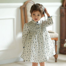 中国风童装秋季复古打揽旗袍碎花宝宝连衣裙长袖儿童原创国潮礼服