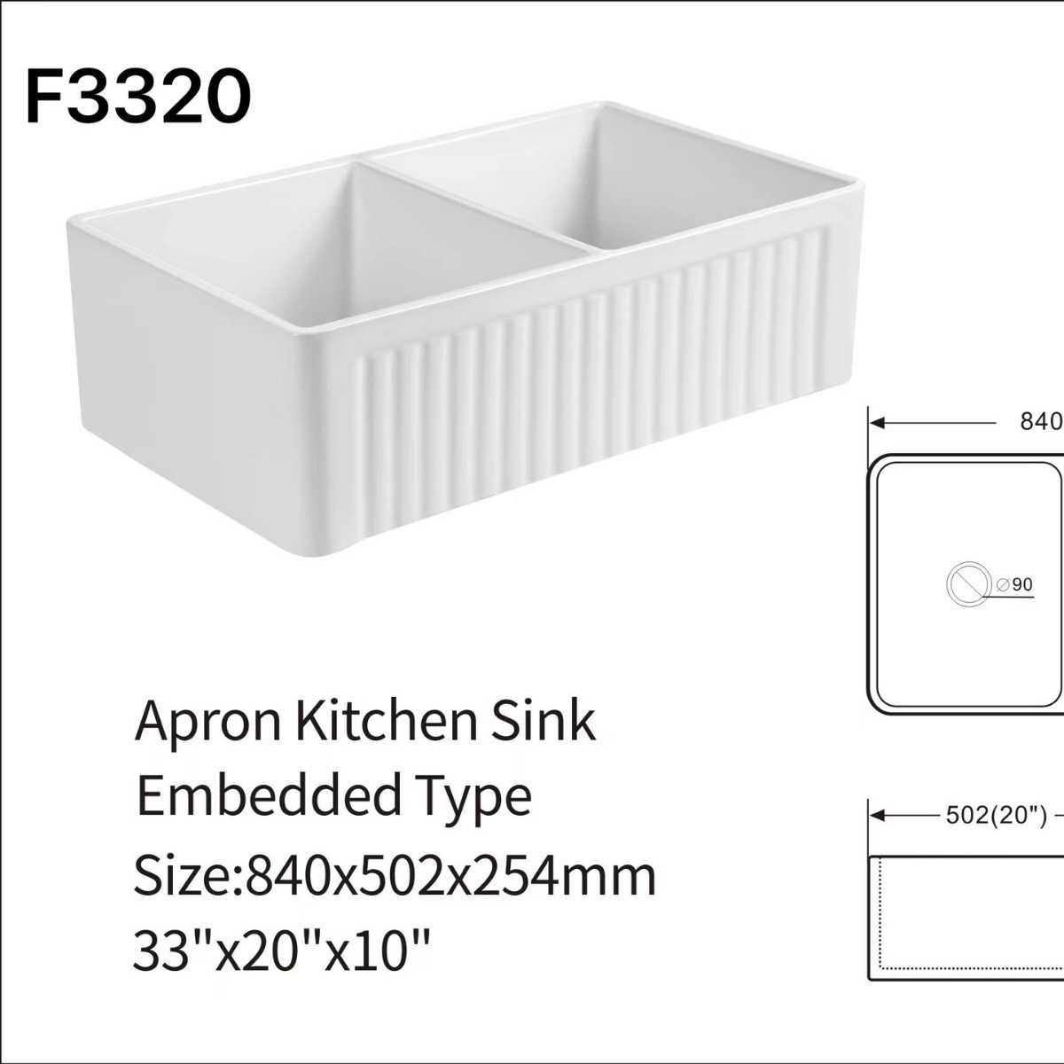 Cocina abierta americana fregadero grande un solo tanque incrustado lavabo cerámico lavavajillas lavabo de verduras lavabo de manos