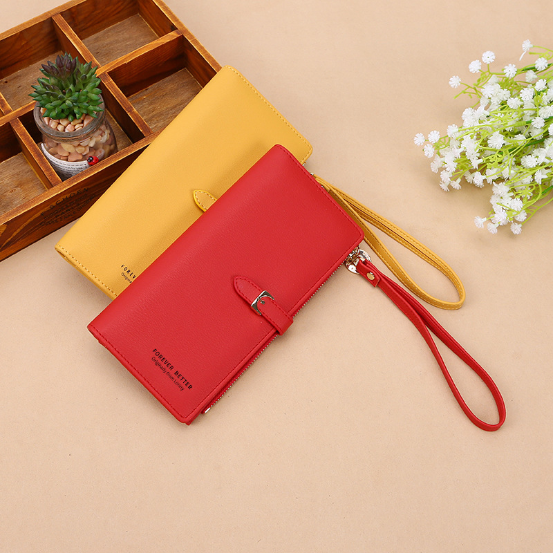 Manufacturer Direct Sale 2021 New Lady's Purse Korean Pure Lady's Hand Bag High Capacity Lady's Wrist Bag