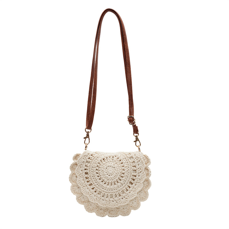 Bohemian Ethnic Style Women's Bag 2026 New Lace Hollow Out Woven Phone Bag Beach Vacation Bag - Thumbnail 5
