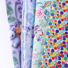 全涤纶平斜纹印花布定做仿尼龙复合布定制服装箱包化纤面料布批发