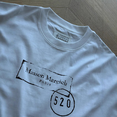 跨境重磅高版本MM6 520限定款LOGO印花短袖OS宽松百搭欧美男