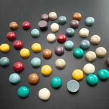 彩色马卡龙五边形半丸圆树脂贴片百搭发夹爪配件diy耳饰发饰批发