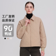2025女衬衫短款轻薄羽绒服女式秋冬装翻领女装平湖批发轻薄保暖