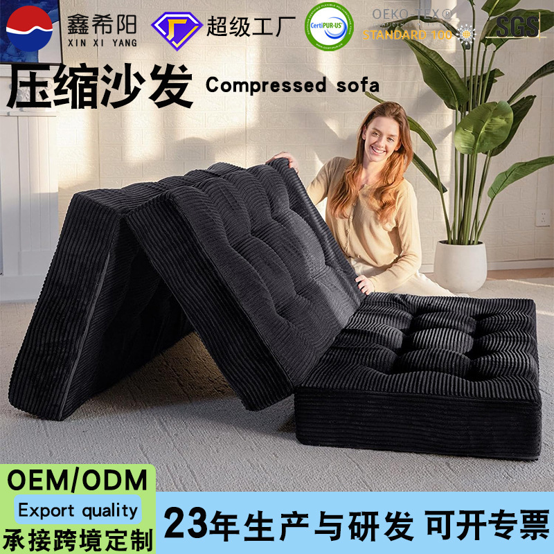 Cross Border Triple Fold Mattress High Density Sponge Single Double Mattress Foldable Floor Mattress Portable Camping Mattress Cross Border Triple Fold Mattress High Density Sponge Single Double Mattress Foldable Floor Mattress Portable Camping Mattress