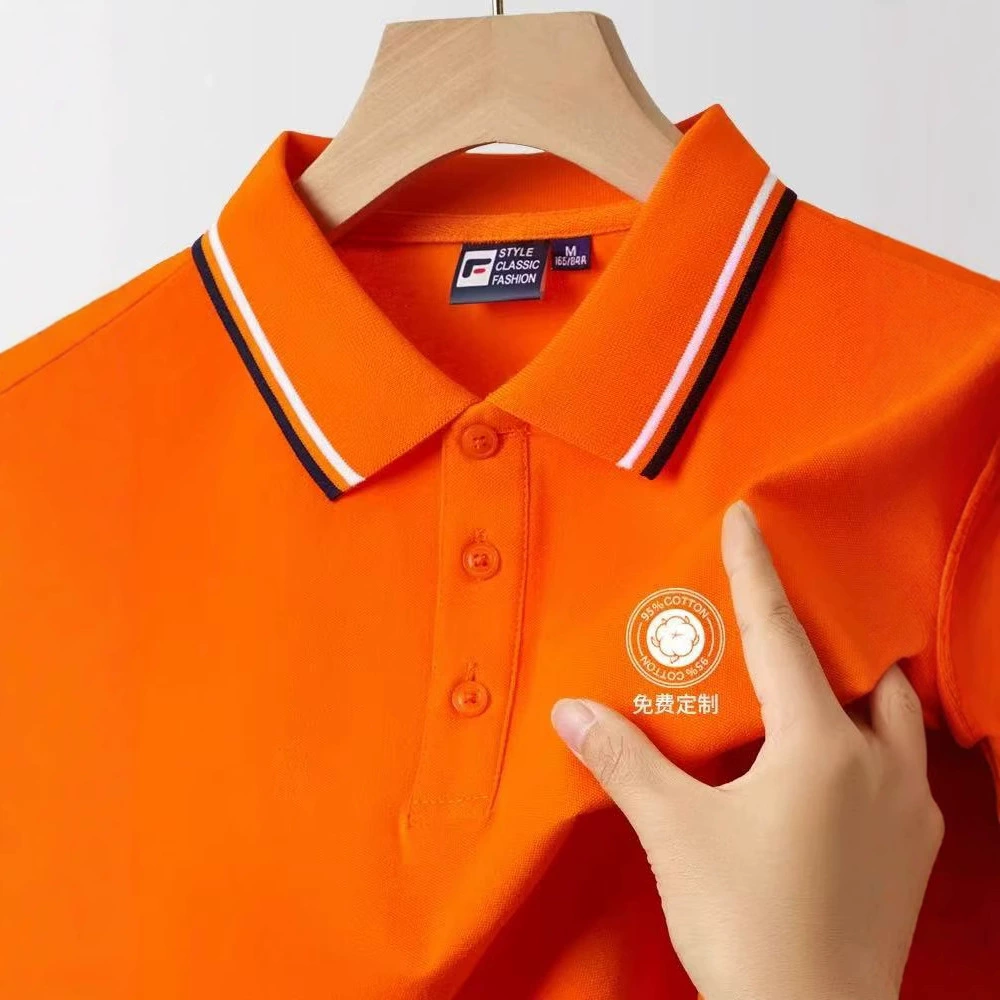Хлопковая рубашка POLO на заказ летняя рабочая одежда с лацканом с короткими рукавами для мужчин и женщин