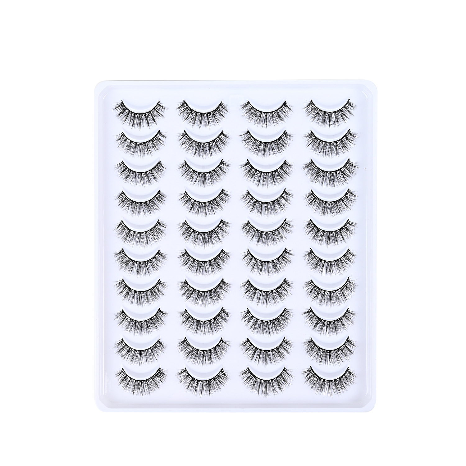 Gran capacidad de comercio exterior de Europa y los Estados Unidos una sola pieza de pestañas falsas tridimensionales curvas naturales cortas auto-injerto a pestañas peludas