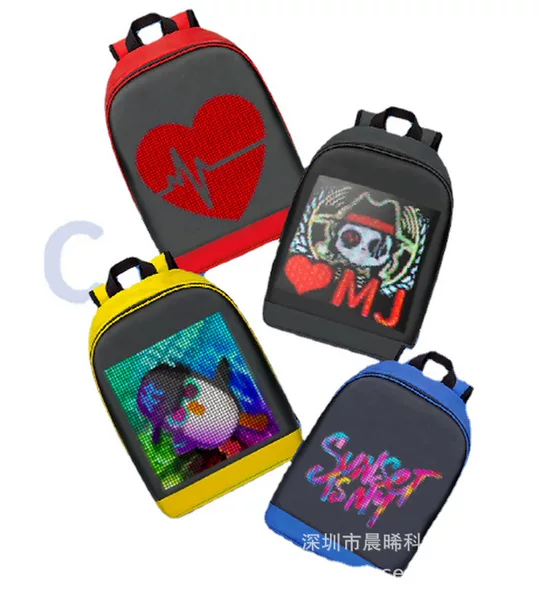 LED advertising backpack export version supports multi-language HD Bluetooth version