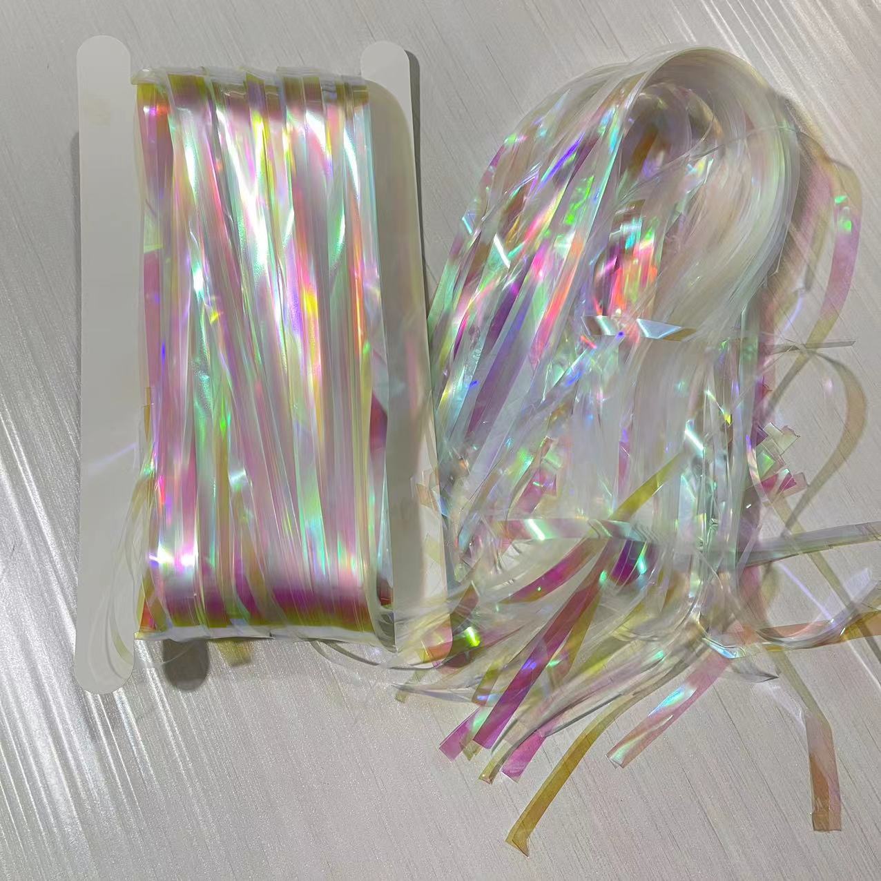 Fiesta de la cortina de seda de lluvia colorida boda de cumpleaños de la cortina de seda de lluvia colorida escenas de diseño de suministros siete arco iris cortina de seda de lluvia