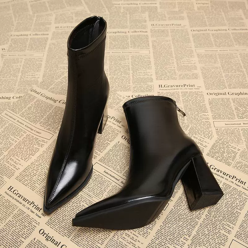 Женские ботинки-лодочки на высоком каблуке 98158-11, модный тренд 2025 года, осенне-зимние, универсальные, утонченные.