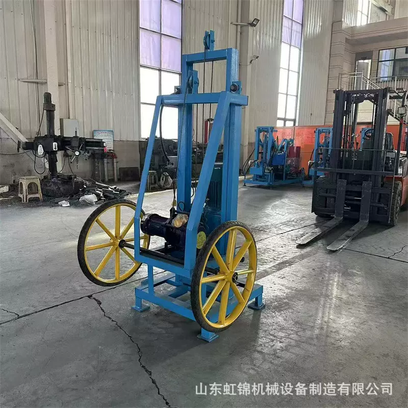 家用电动打井机220V农村打井小型便携式钻井机家用取水伸缩式钻机