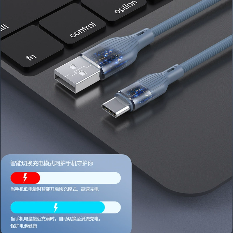 Кабель зарядки (SENDEM) T18, 120W быстрая зарядка высокого tока, Android/Apple/Type‑C, белый или синий