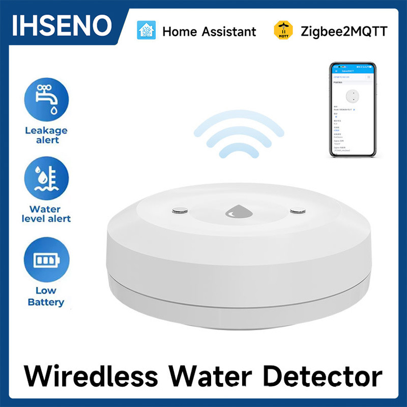 Z2M浸水传感器Zigbee2MQTT洪水漏水检测仪报警Home Assistant APP|undefined