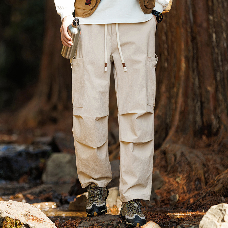 2024 hombre al aire libre pantalones de primavera y otoño sueltos pantalones de piernas anchas de tendencia callejera alta ropa casual pantalones image 6