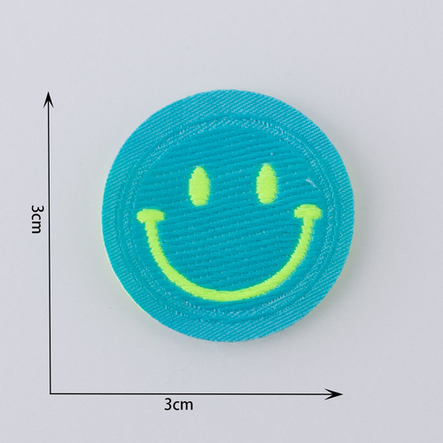 New smiley face cloth label clothing socks and hats with decorative cloth label patch stickers DIY handmade product decorative stickers