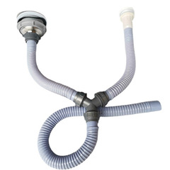 Basin dual-drain sink drain pipe set for balcony, laundry pool double-drain Y-type three-way drain fitting pipe