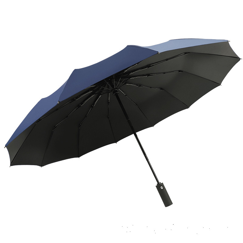 Paraguas logotipo personalizado tríptico paraguas plegable automático caja de regalo impresión patrón de texto paraguas de negocios sombrilla de protección solar