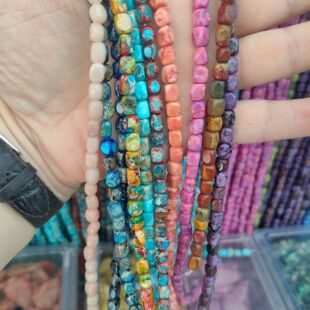 ��Ȼʯ�ۻ�ʯ��ʯɢ��5*7mm�E�A�α���{ɫֱ�״��� DIY�Ʒ���