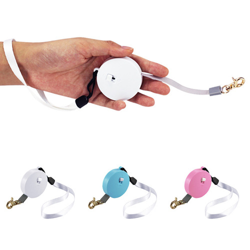 Automatic Retractable Nylon Pet Leash for Small Dogs and Cats, Mini 2-meter Pet Collar, Portable and New Model for International Trade