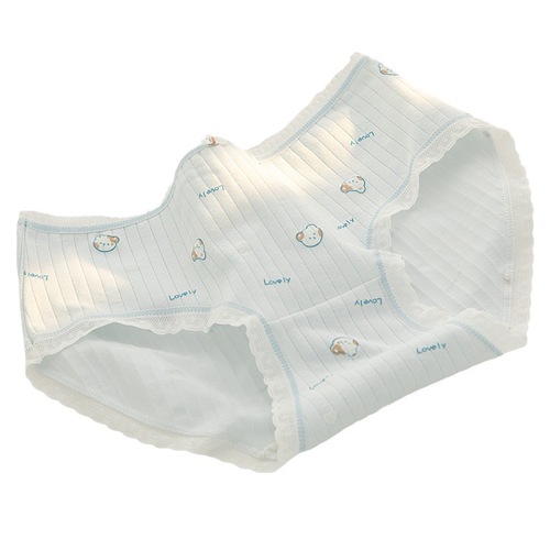 Category A baby cotton ladies cartoon girl underwear women's mid-waist breathable cotton antibacterial crotch bag buttocks student briefs