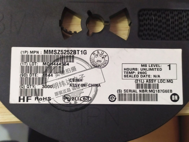 MMSZ5252BT1G 稳压二极管 SOD123 丝印K2 原装正品现货 MMSZ5252