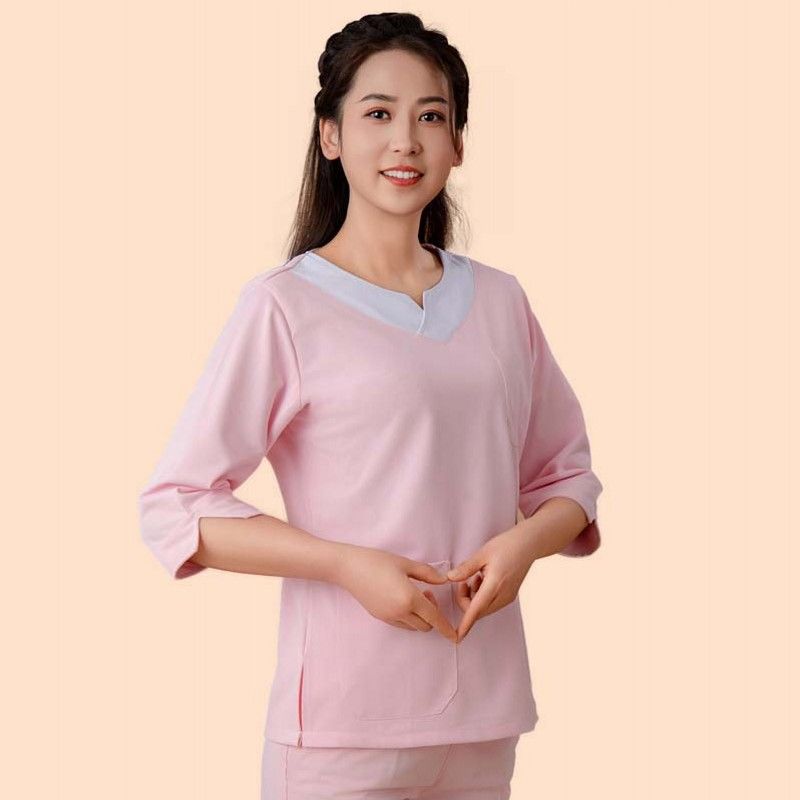 New Style Maternity and Infant Care Oral Elastic Nurse Short-Sleeved Long-Sleeved Summer Women's Two-Piece Work Clothes