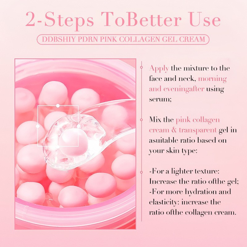 PDRN PINKCOLLAGEN crema facial brillante, color uniforme de la piel, hidratación, crema de píldoras hidratantes, venta al por mayor, explosión transfronteriza.