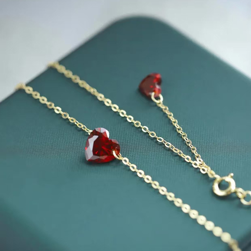 925 sterling silver Chain Material 925 Sterling Silver Cable Chain Heart Shape Pendant Necklace