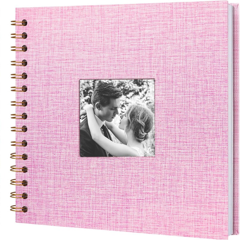 Cross-Border Popular Wedding Children's Photo Album Linen Cover Window Coil Snap Ring Flip 8-Inch 10inch 12inch Scrapbook Cross-Border Popular Wedding Children's Photo Album Linen Cover Window Coil Snap Ring Flip 8-Inch 10inch 12inch Scrapbook