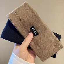 新款针织毛线发带时尚百搭运动风纯色冬季跑步健身吸汗瑜伽男女款