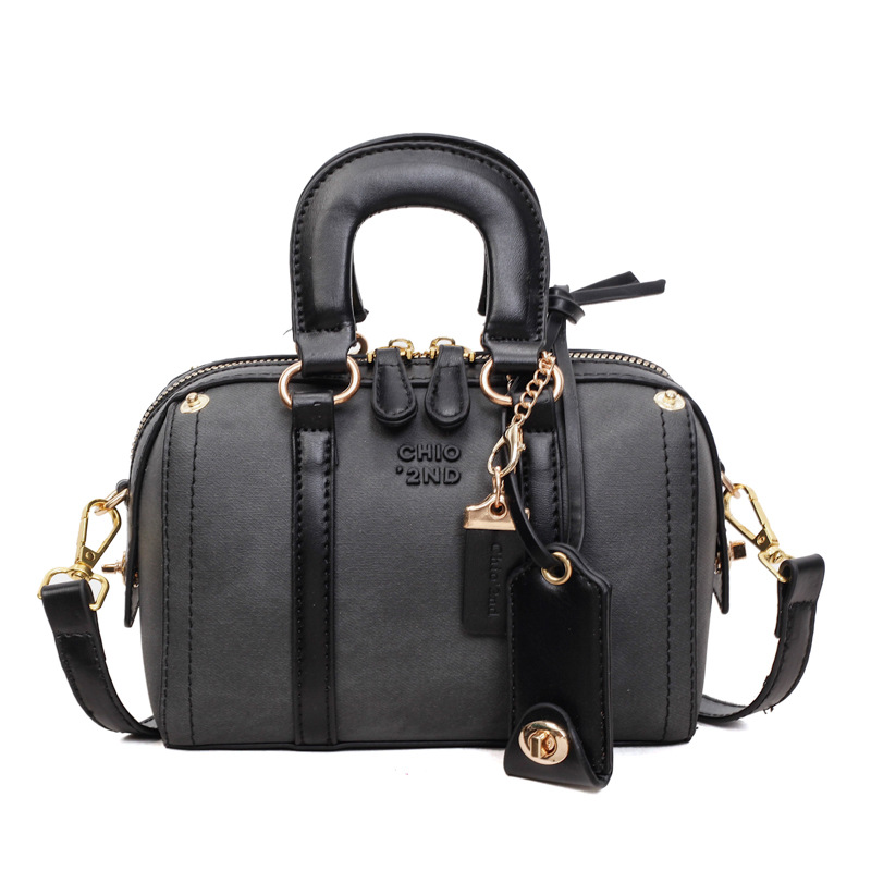 Fashion Contrast Patchwork Boston Handbag 2025 New Arrival Women's Designer Bag Versatile Minimalist Shoulder & Crossbody Bag - Thumbnail 8