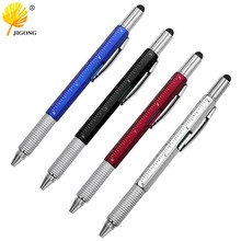 多用途工具笔六合一圆珠笔批发 一字十字螺丝刀水平仪刻度电容笔