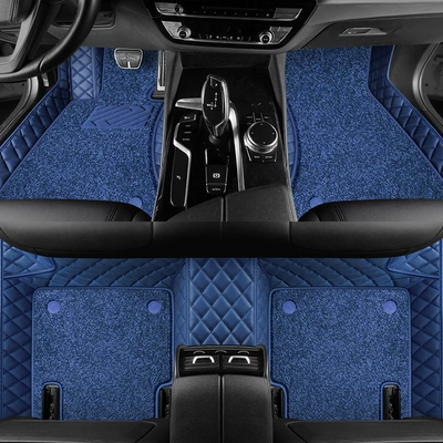 Floor Mats Car Mats – Ayaqaltılar (Kovriklər) - blue-blue-imitation-cashmere-double-layered-foot-pads