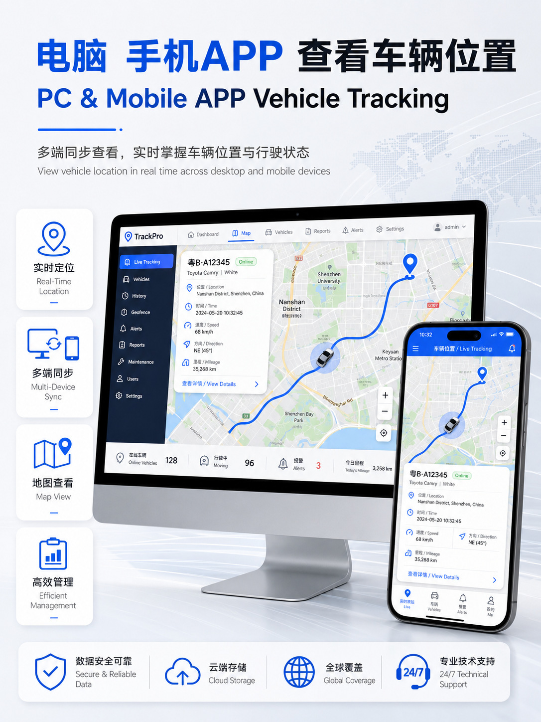 4G Waterproof Wired Beidou GPS Locator for Mortgaged Vehicle Rental, Construction Fleet, Wholesalers, No Platform Required, Wide Voltage Range