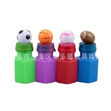 0.6安士足球籃球棒球橄欖球六角瓶泡泡水瓶兒童迷你吹泡泡水0.6OZ